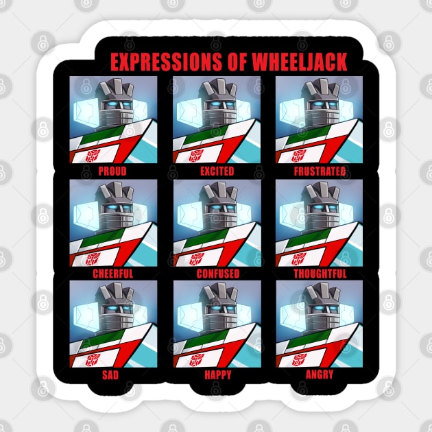 Expressions of Wheeljack Sticker by BigMike